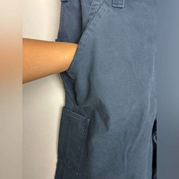 Carhartt Men’s Navy Blue original fit Size 34X30 work wear Outdoor winter cargo - Picture 8 of 13